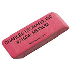 Charles Leonard Medium Natural Wedge Eraser, Pink, 48 Pack (CHL71524)-Pink