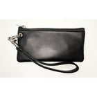 Ashlin Destiny Mini Cosmetic And Phone Beauty Wristlet, Black-Top zippered compartment.
