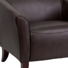Flash Furniture HERCULES Imperial Series Brown Leather Chair-Slightly Curved Seat and Back