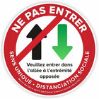 Eddie's Hang-Up Display Ltd. One Way Directional Floor Decal Arrow Kit, Vinyl, French-Designed for Commercial Floor Application
