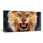Designart Be Fierce Lion Canvas Art Print, (PT2469-32-16)-Print