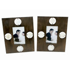 Cathay Importers Seashell Metal Photo Frame 4" x 6" (EC-22-0094), 2 Pack-Freestanding