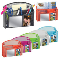 Merangue PB Magnetic Mesh Caddy Mirror, 12 Pack-3 individual compartments to organize and store essentials or personal items