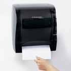 Kimberly-Clark Professional LEV-R-MATIC Manual Hard Roll Towel Dispenser - for 1.5" Core Roll Towels - 11.75 x 13.75" x 9.25" - Black-Features a durable and sleek design, so it will go with any washroom decor.