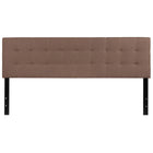 Flash Furniture Bedford Tufted Upholstered King Size Headboard - Camel Fabric-Contemporary Style