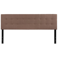 Flash Furniture Bedford Tufted Upholstered King Size Headboard - Camel Fabric-Contemporary Style
