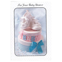 Rosedale 5-1/2" x 8" For Your Baby Shower Greeting Cards And Envelopes, 12 Pack (15504)-Printed on premium uncoated card stock