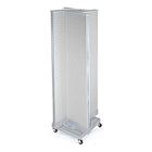 Azar Displays Pegboard Floor Display Pinwheel with Wheel, 60" x 16", White (700422-WHT)-Made from pegboard