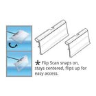 Azar Displays Flip Scan Label Holder, 1.25" x 3", 50 Pack (700841)-Works with Azar's flip scan quick back hook