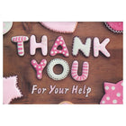 Rosedale 5-1/2" x 8" Thank You For Help Greeting Cards And Envelopes, 12 Pack (17766)-Printed on premium uncoated card stock
