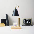 HABITU Height-Adjustable Candle Warmer Lamp with Lavender Candle - Black-GU10 120V 35W Halogen Bulb (Included)
