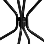 Flash Furniture 35.25" Round Black Indoor-Outdoor Steel Patio Table-Top Size: 35.25" Round