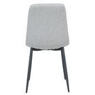 My Home My Living Fabric Side Chair with Matte Black Sanded Steel Legs - Light Grey - 2 Pack-Easy assembly