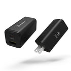 Adam Elements OMNIA X6A Ultra Compact Dual-Port USB-C & USB-A PD 65W Charger - Black-Equipped with USB-C & USB-A ports