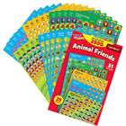 Trend Enterprises Superspots Stickers, Animal Friends, 7500 Pack-Tropical frogs, monkey mayhem, itty bitty bugs, fun fish and bees buzz