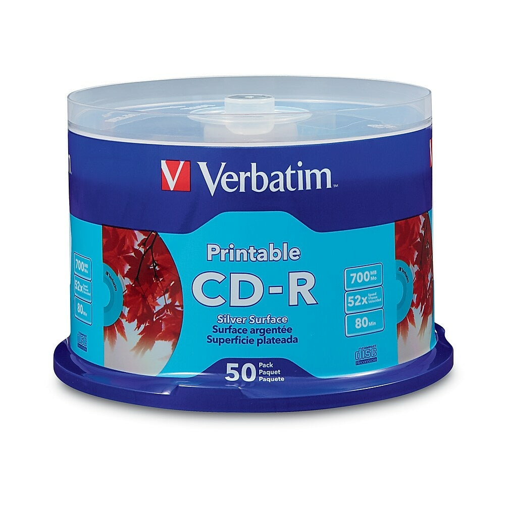 2 Spindles (100 Discs) MR226 CD-R Media - 52x Speed, 700MB, Printable Vinyl Surface
