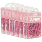 JAM Paper Coloured Jumbo Paper Clips, Large, Pink Paperclips, 6 Packs of 75, 450 Total (42186873g)-Pink