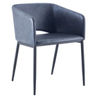 My Home My Living Vintage Faux Leather Arm Chair - Grey-Arm chair