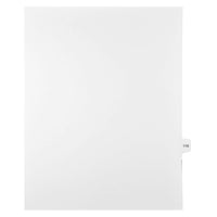 Mark Maker Legal Exhibit Index Tab White Single Tabs, 1/15th Cut, Letter Size, No Holes, Number 116, 25 Pack-White Single Tabs, 1/15th Cut