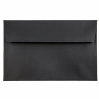 JAM Paper A8 Invitation Envelopes, 5.5 x 8.125, Black Linen Recycled , 250 Pack (64931H)-Black linen recycled envelope