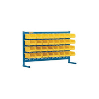 Kleton Louvered Rack & Bins Combinations - 32 Bins - 36" W x 8-1/4" D x 22" H-Depth: 8-1/4"