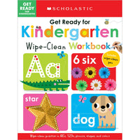 Scholastic Early Learners Get Ready for Kindergarten Wipe-Clean Workbook-Aimed at children ages 4-6