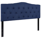 Flash Furniture Cambridge Tufted Upholstered Queen Size Headboard - Navy Fabric-Panel Headboard