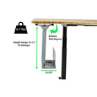 Uncaged Ergonomics Under-Desk CPU Holder With Swivel & Slide-Durable metal construction is built to last