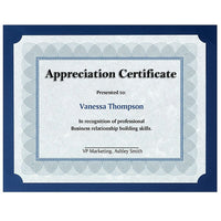 St. James Presentation Cards/Certificate Holders, Non-Folding, Linen, Navy Blue, 25 Pack-Can be hung in landscape or portrate orientation with integrated hangers