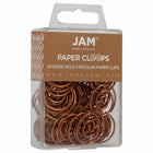 JAM Paper Colored Circular Paper Clips - Rose Gold - 2 Packs of 50-Quantity: 50 per box; 2 Boxes