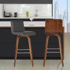 Armen Living Vienna 30" Bar-Height Bar Stool - Grey-Sturdy construction for years of enjoyment