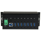 StarTech 7-Port Industrial USB 3.0 Hub, ESD and Surge Protection-Ideal for harsh industrial environments, with an extended operating temperature range
