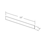 Azar Displays 1" x 11" Plastic Adhesive-Back C-Channel Nameplates, Clear, 20 Pack (199603)-Adhesive tape on the back for hanging on practically any surface