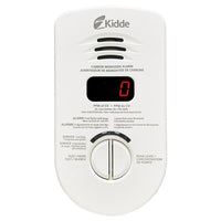 Kidde 120V AC Worry-Free Plug-in Carbon Monoxide Alarm with 10-Year Battery Backup (KN-COP-DP-10YLCA)-Digital Display shows CO level in PPM. When plugged in, the LED readout provides clear daytime visibility that automatically dims in dark conditions