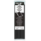 Gemex Slide Clamp Spines for Report Covers, Black, Legal Size, 11", 1/4" Capacity, 25 Pack-Black Spines