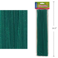 Selectum Pipe Cleaners - 12" - Green - 100 Pack-Green