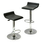 Winsome Spectrum Adjustable Air Lift Stools, Black, 2/Pack-Comfy contoured black faux leather seats