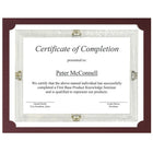 St. James Presentation Cards/Certificate Holders, Non-Folding, Linen, Burgundy, 25 Pack-Can be hung in landscape or portrate orientation with integrated hangers