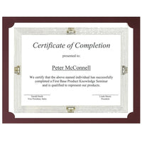 St. James Presentation Cards/Certificate Holders, Non-Folding, Linen, Burgundy, 25 Pack-Can be hung in landscape or portrate orientation with integrated hangers