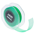 JAM Paper Sheer Organza Ribbon, .88 Inch Wide x 25 Yards, Emerald Green, 2 Pack (807SHemgr25g)-Perfect for gift wrapping, clothes, decorating or tying around gourmet bottles, jars and gift baskets