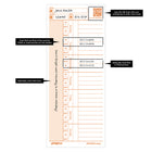 uPunch Time Cards - 100 pack ( CRTC1050)-Dimensions: 8.5" H x 3.5" W x 0.5" D