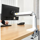 North Bayou 22"-27" Gas-Strut Desktop Dual Monitor Arm with USB Port - White (F27-W)-Extend and retraction up to 24.7" (628 mm)