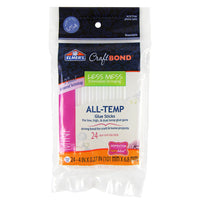 Elmer's CraftBond 4" Less Mess All-Temp Mini Glue Sticks - 24 Pack-Hot Glue Gun Sticks