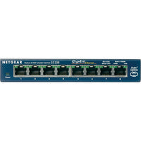 NETGEAR ProSAFE 8-Port Gigabit Ethernet Desktop Switch GS108NA-24 auto-sensing 10/100/1000 Mbps Ethernet ports