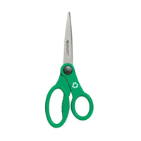 Westcott KleenEarth 7" Antimicrobial Straight Scissors-Handles are made from 20% recycled plastic