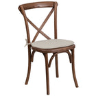 Flash Furniture Pecan Cross Back Cushioned Accent Chair (XUXPECNTC)-400 lb. Weight Capacity