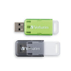 Verbatim SeaGlass 64 GB USB 3.2 Gen 1 Flash Drive - Green/Grey - 2 Pack-Built-in Microban antimicrobial product protection helps fight bacteria growth
