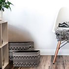 Truu Design Zig Zag Storage Baskets, Set of 5, 15.5 x 8.5 x 13.5 inches, Black, White-8