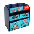 Danawares Outer Space Wooden Storage Bins - Blue-Sturdy & Stable: Furniture is made with E1 grade medium-density fibreboard (MDF)