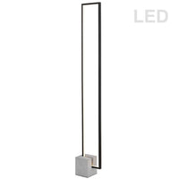 Dainolite 34W LED Floor Lamp Black With Concrete Base-Floor Lamp